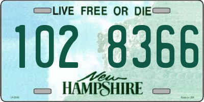 NH license plate 1028366