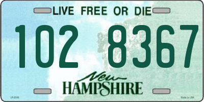 NH license plate 1028367