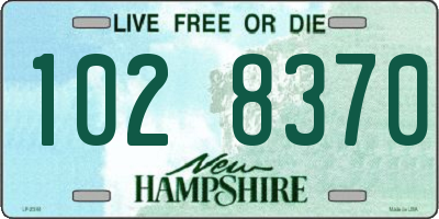 NH license plate 1028370