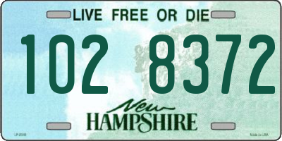 NH license plate 1028372