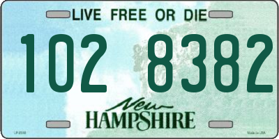 NH license plate 1028382