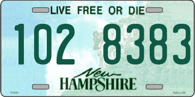 NH license plate 1028383