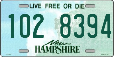 NH license plate 1028394
