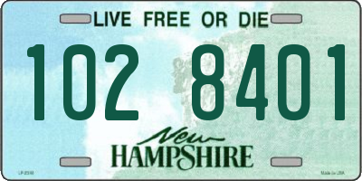 NH license plate 1028401