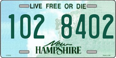 NH license plate 1028402