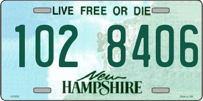 NH license plate 1028406