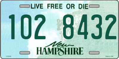 NH license plate 1028432