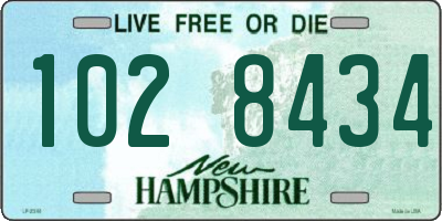 NH license plate 1028434