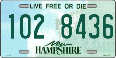 NH license plate 1028436