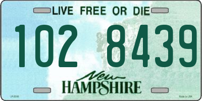NH license plate 1028439