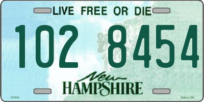 NH license plate 1028454