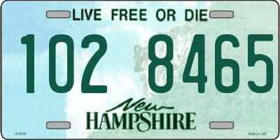 NH license plate 1028465