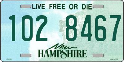 NH license plate 1028467