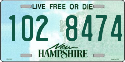 NH license plate 1028474