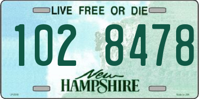 NH license plate 1028478