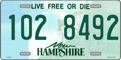 NH license plate 1028492