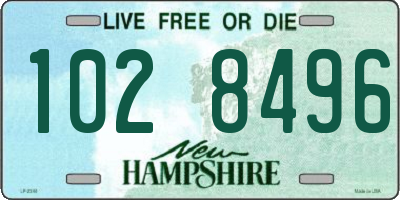 NH license plate 1028496