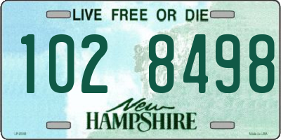 NH license plate 1028498