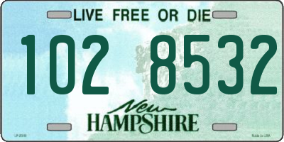 NH license plate 1028532