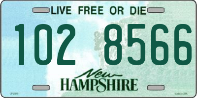 NH license plate 1028566
