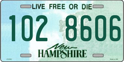 NH license plate 1028606