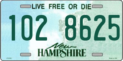 NH license plate 1028625