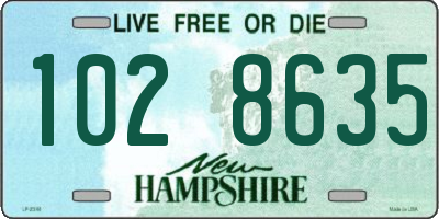 NH license plate 1028635