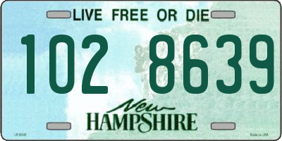 NH license plate 1028639