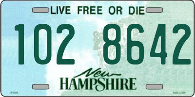NH license plate 1028642