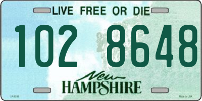 NH license plate 1028648