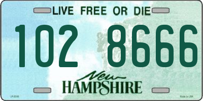 NH license plate 1028666