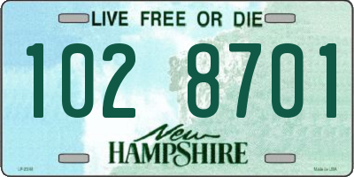 NH license plate 1028701