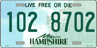 NH license plate 1028702