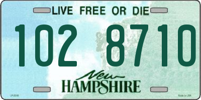 NH license plate 1028710