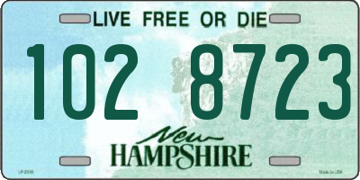 NH license plate 1028723
