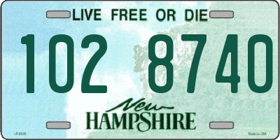 NH license plate 1028740