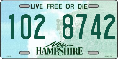 NH license plate 1028742