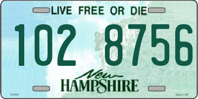 NH license plate 1028756