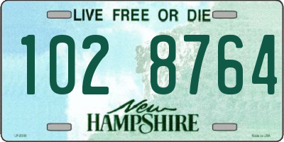 NH license plate 1028764