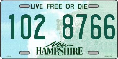 NH license plate 1028766