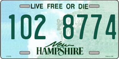 NH license plate 1028774