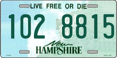 NH license plate 1028815