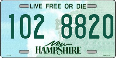 NH license plate 1028820