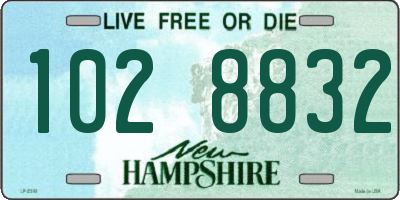 NH license plate 1028832