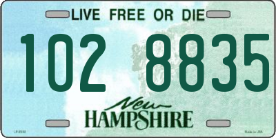 NH license plate 1028835