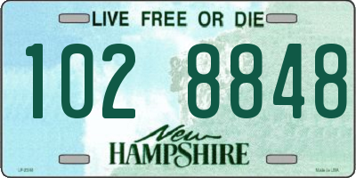 NH license plate 1028848