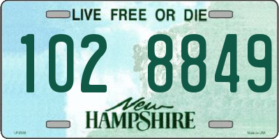NH license plate 1028849