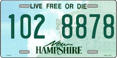 NH license plate 1028878