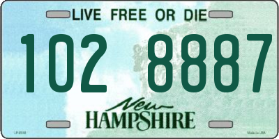 NH license plate 1028887