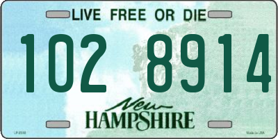 NH license plate 1028914